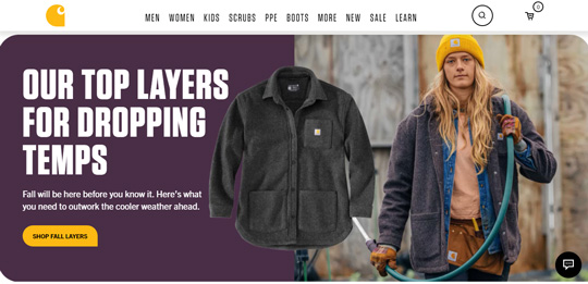 Carhartt official website