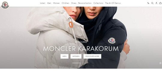 Moncler official website