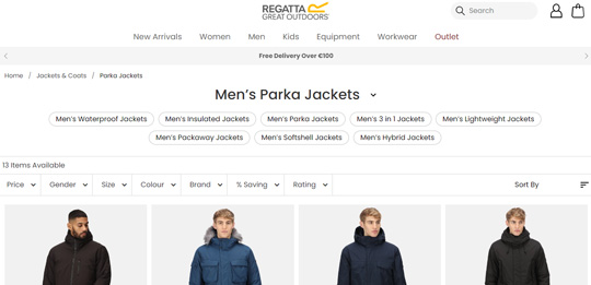 Regatta official website mens parka jackets