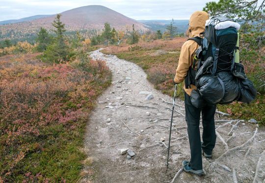 hiker on a trail