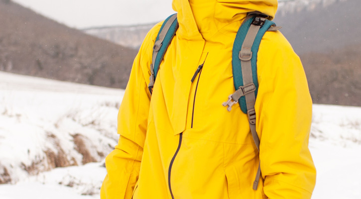 outdoor waterproof jacket close-up