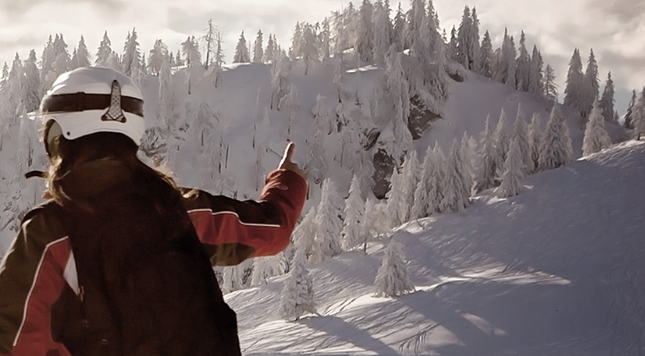 skier wearing a waterproof jacket