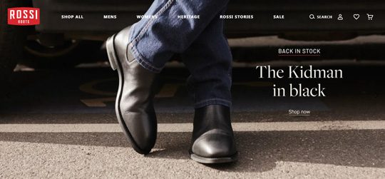 Rossi Boots official website