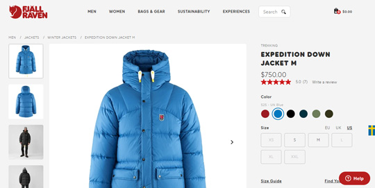 Fjallraven Expedition Mens Down Jacket official website