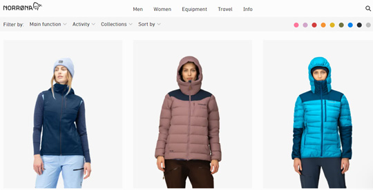 Norrona official website womens jackets