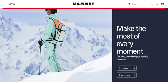 Mammut official website