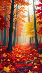 elegant Fall Foliage background wallpaper illustration 1