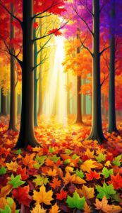 elegant Fall Foliage background wallpaper illustration 2