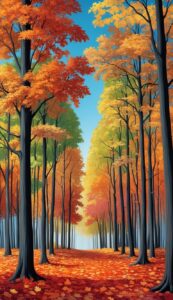 elegant Fall Foliage background wallpaper illustration 3