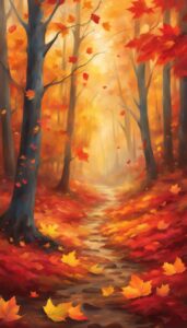 elegant Fall Foliage background wallpaper illustration 5