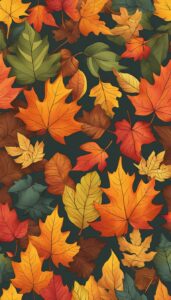 pattern Fall Foliage background wallpaper illustration 2