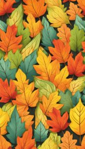 pattern Fall Foliage background wallpaper illustration 3