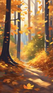 vintage Fall Foliage background wallpaper illustration 4