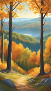 vintage Fall Foliage background wallpaper illustration 5