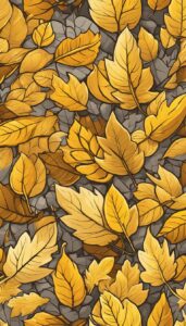 yellow Fall Foliage background wallpaper illustration 3