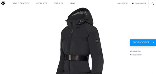 Descente official website womens down jacket