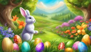easter bunny illustration background