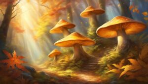 fairy autumn forest illustration background