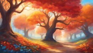 fantasy autumn illustration background
