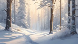 forest winter snow illustration background