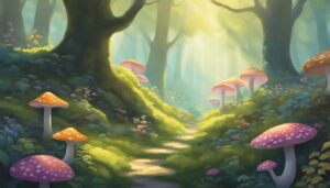 magic forest illustration background