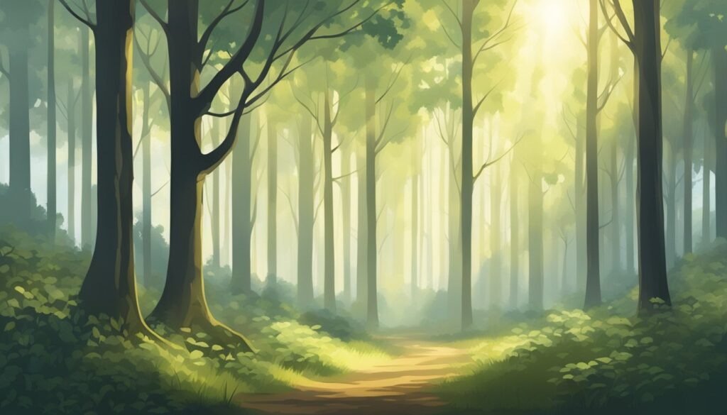 60+ Misty Forest Illustration Backgrounds (Free Download) - Trails and ...