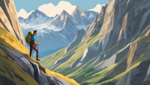 mountain climbing illustration background