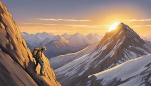 mountain climbing illustration background