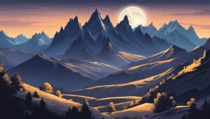 mountains at night illustration background