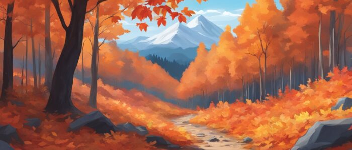 mountains autumn fall illustration background