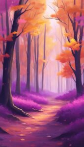 purple autumn illustration background