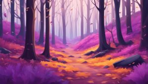 purple autumn illustration background