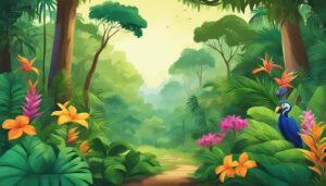 tropical forest illustration background