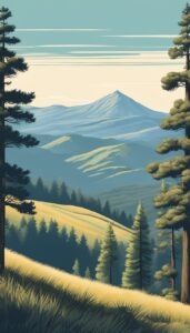 vintage mountain illustration background