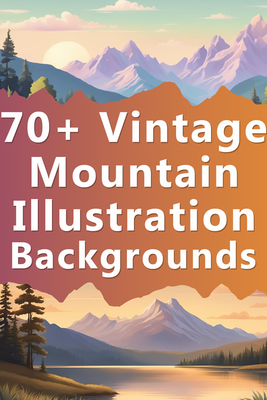 vintage mountain illustration backgrounds free