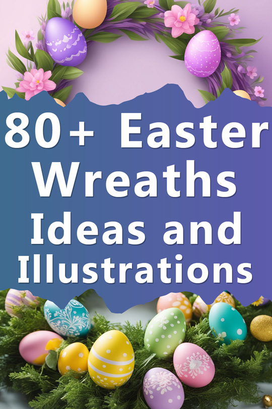 Easter Wreath Ideas Illustrations Backgrounds