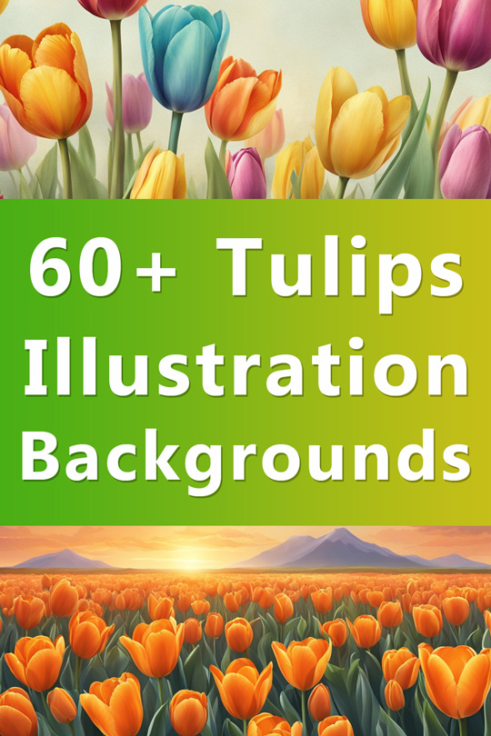 Tulips Aesthetic Background Illustrations