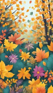 autumn floral pattern background illustration