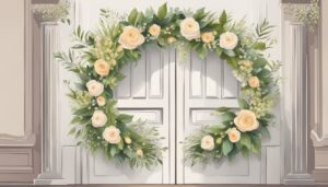 Beautiful Wedding Wreath Illustration
