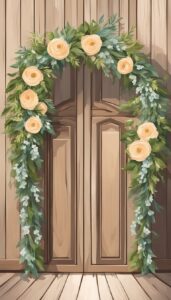Beautiful Wedding Wreath Illustration