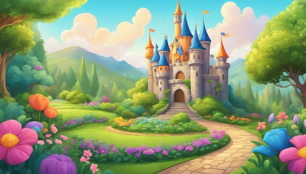 50+ Castle Garden Background Illustrations (Free Download) - Trails and ...