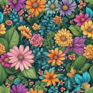 colorful floral pattern background illustration