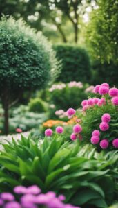 colorful garden blur background