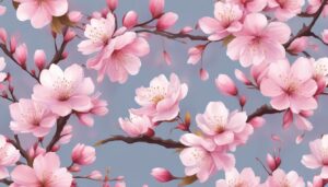 colorful japanese cherry blossom sakura pattern background illustration