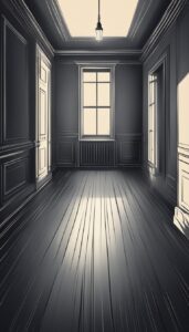 dark liminal space room illustration