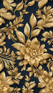 gold floral pattern background illustration