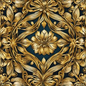 gold floral pattern background illustration
