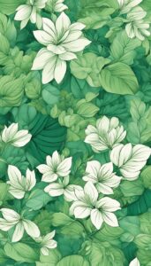 green floral pattern background illustration