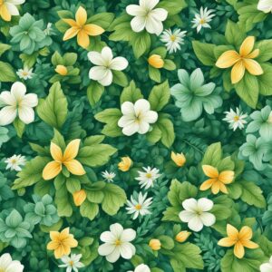 green floral pattern background illustration