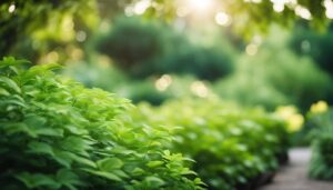 green garden blur background